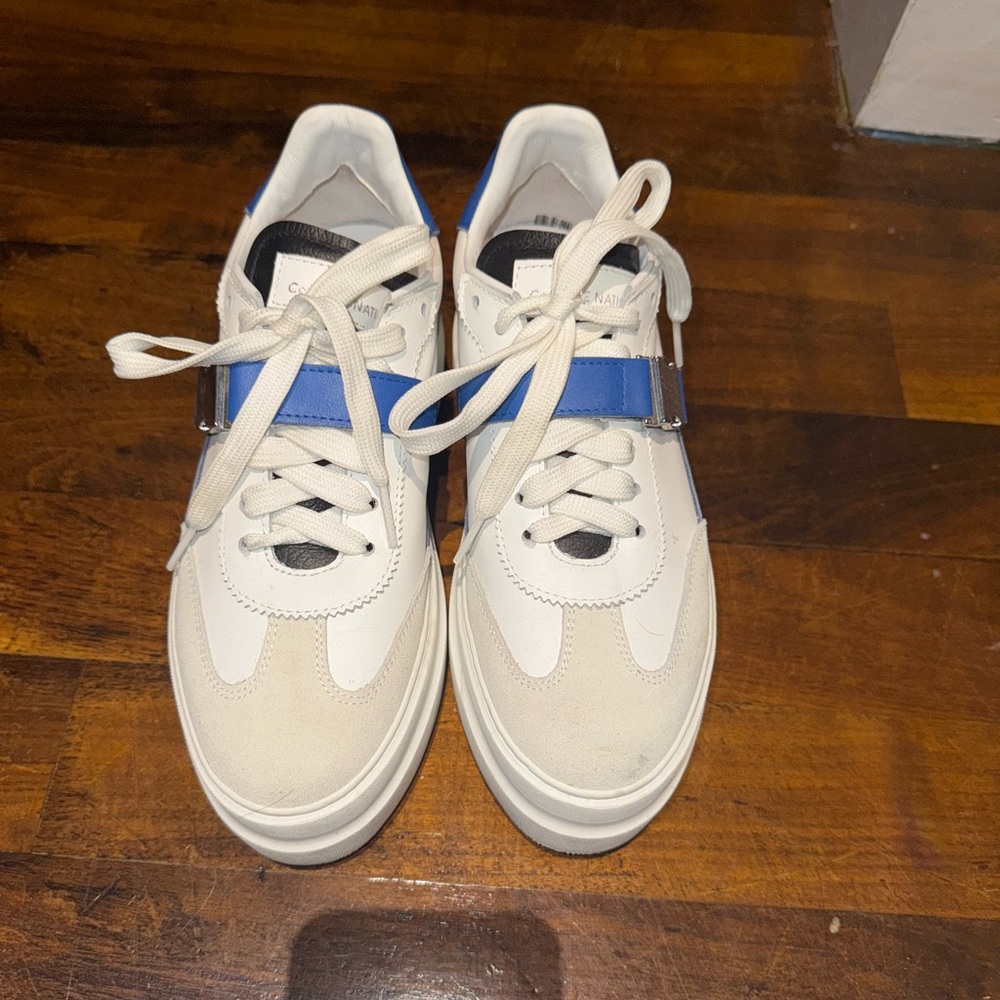 CNC Costume National White and Blue Sneakers